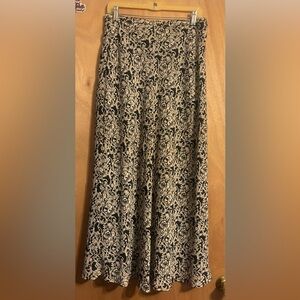 Neiman Marcus Black and Tan Maxi Skirt